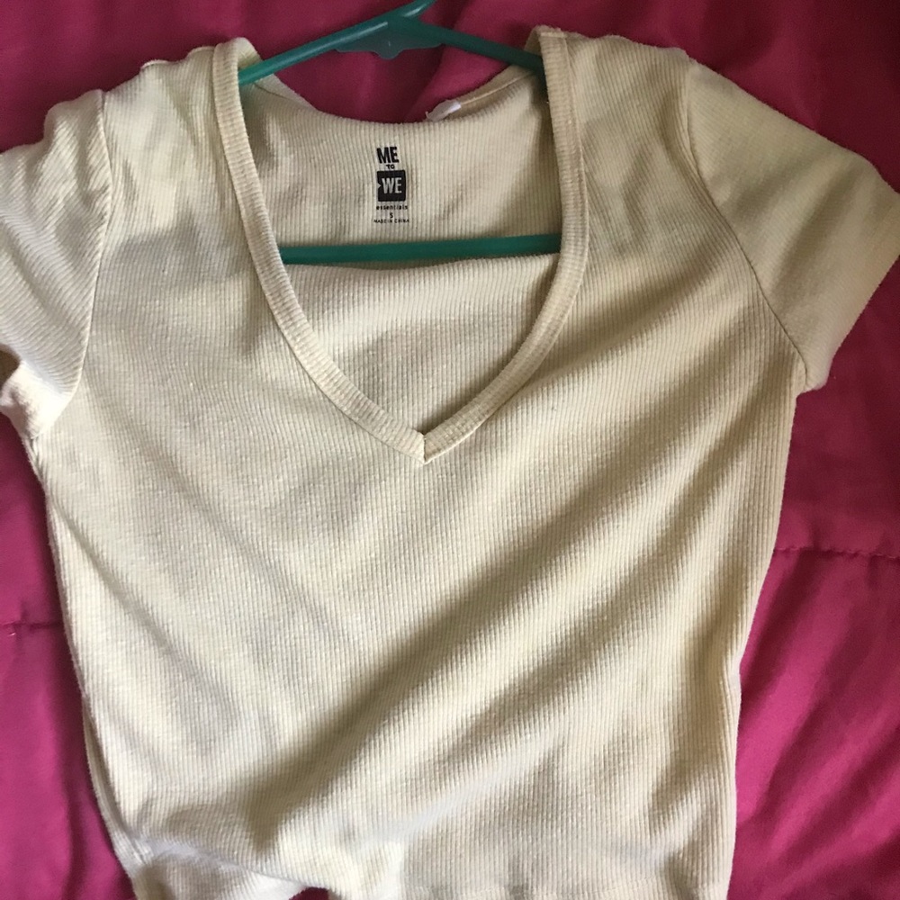 V-Neck Yellow Top